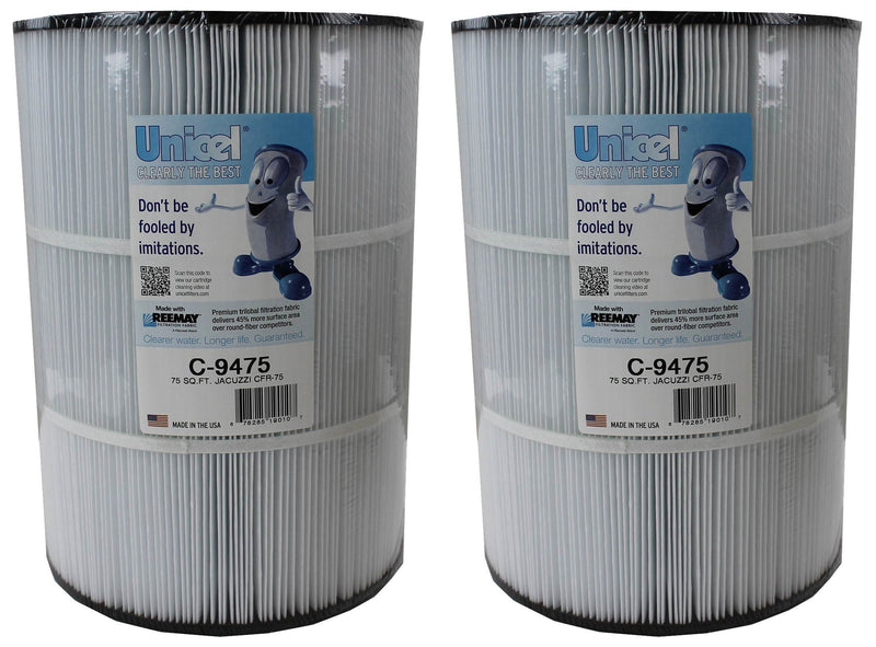 Unicel C-9475 Replacement 75 Sq Ft Pool Filter Cartridge, 193 Pleats, 2 Pack