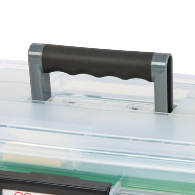 IRIS USA 19 Quart Clear Letter Size Portable Weathertight File Box, (4 Pack)