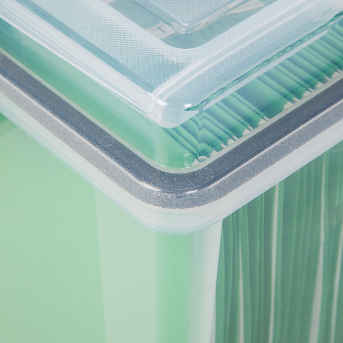 IRIS USA 19 Quart Letter Size Weathertight File Box, Clear (4 Pack) (Open Box)