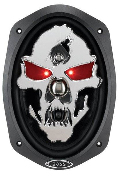 2) Boss SK694 6x9" 700W 4 Way Car Speakers + 2) QTW6X9 Angled 6x9" Speaker Box