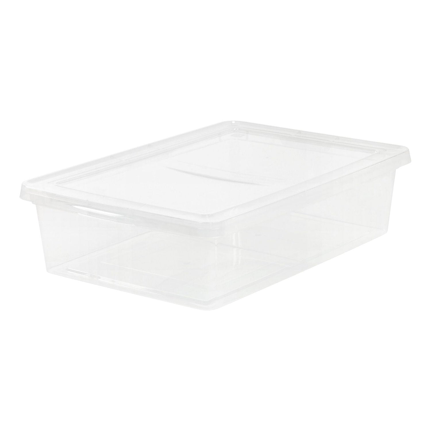 IRIS USA 28 Quart Plastic Storage Box Container with Lid, Clear (10-pack) (Refurbished)