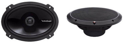 2) Rockford Fosgate P1692 6x9" 150W Speakers + 2) QTW6X9 Angled 6x9" Speaker Box