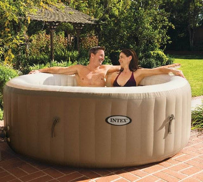 Intex Pure Spa 4-Person Inflatable Portable Hot Tub Ultimate Bundle Package