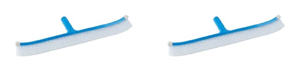 2) NEW Pentair R111386 912VL 18" Curved Brush Molded Back End Cap Nylon Bristles