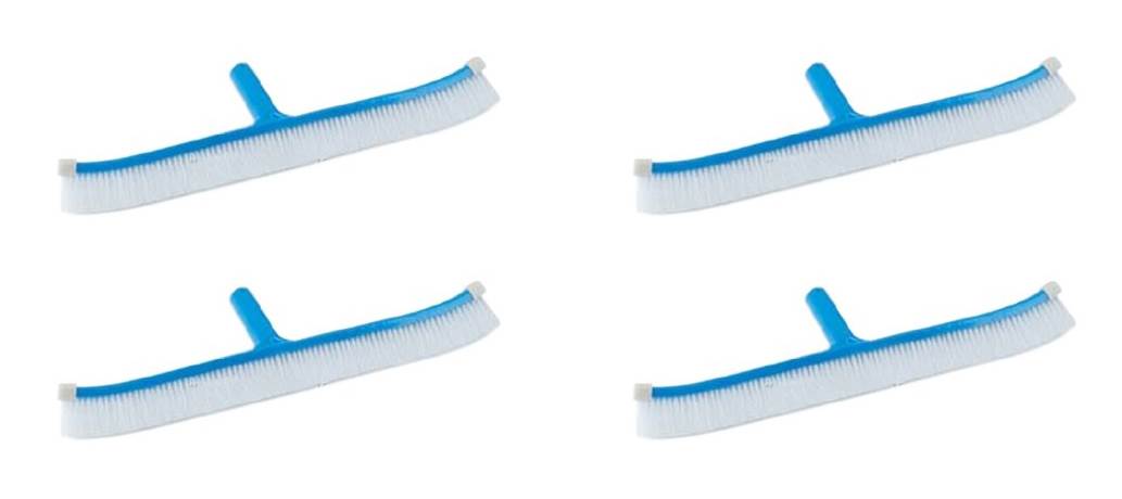 4) NEW Pentair R111386 912VL 18" Curved Brush Molded Back End Cap Nylon Bristles