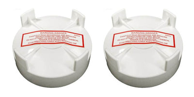 2) NEW Pentair R172008W Pool Spa Threaded White Cap Replacements Rainbow Feeder