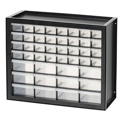 IRIS USA Screw Tool Organizer Small Parts Cabinet, 44-Drawer, Electronics Hardware Nuts and Bolts Plastic Storage Drawers Garage Storage, Stackable Bead Craft Organizer Building Bricks Sorter, Black