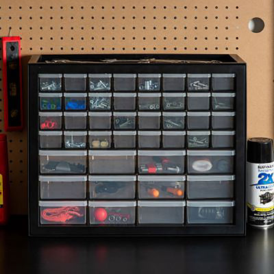 IRIS USA 2 Pack Screw Tool Organizer Small Parts Cabinet, 44-Drawers, Black