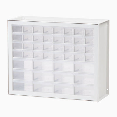 Iris 44 Drawer Clear Plastic Craft Garage Workshop Storage Cabinet (2 Pack)