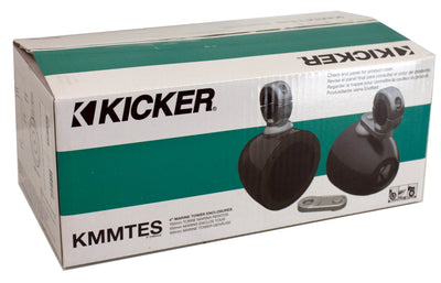 2) Kicker 40KMMTES 4" Marine Weather-Proof Speakers Tower Empty Enclosure - Used