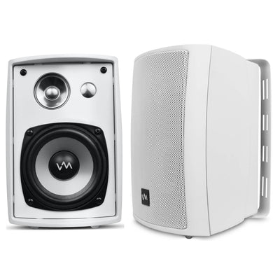 VM Audio 240W White Weather-Resistant Patio Speaker System, 4 | 2 x SR-WOD4