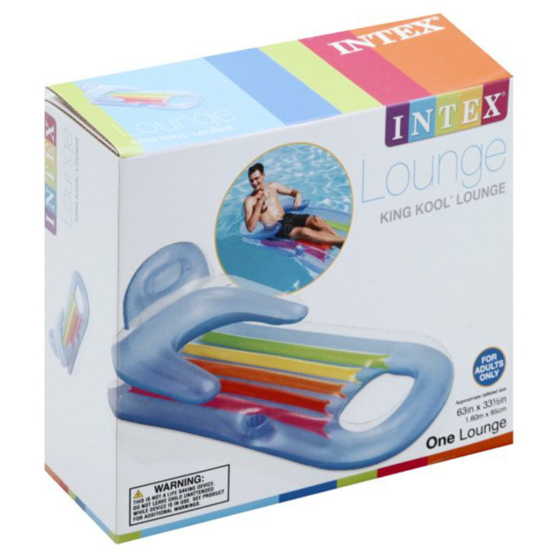 INTEX King Kool Floating Swimming Pool Lounger w/ Headrest (Open Box) (2 Pack)