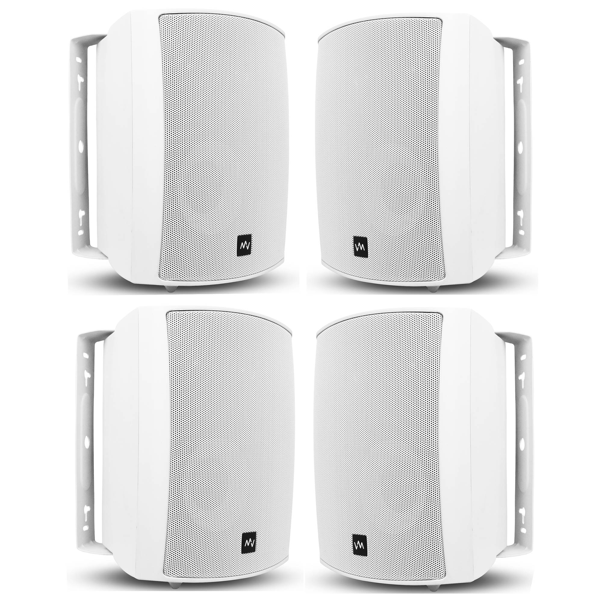 VM Audio 260W White Weather-Resistant Patio Speaker System, 4 | 2 x SR-WOD5