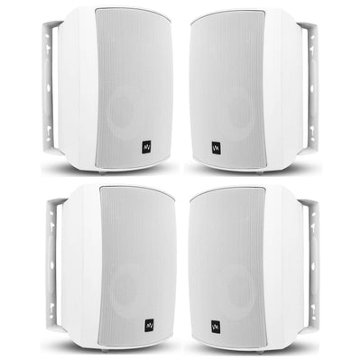 VM Audio 260W White Weather-Resistant Patio Speaker System, 4 | 2 x SR-WOD5