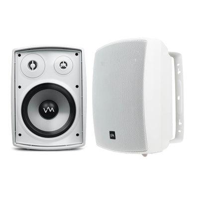 VM Audio 260W White Weather-Resistant Patio Speaker System, 4 | 2 x SR-WOD5