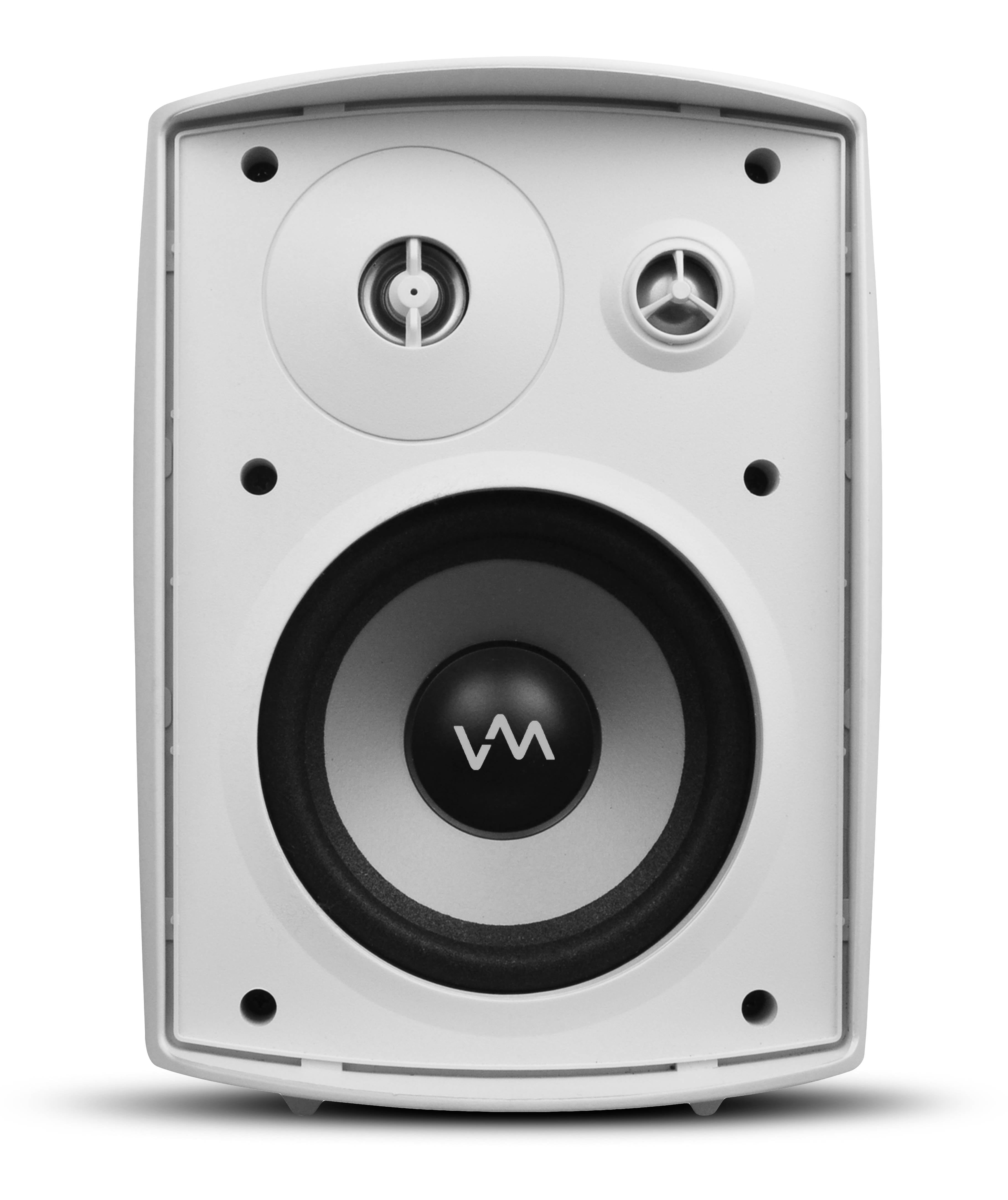 4) VM Audio SR-WOD5 White Pair Waterproof Indoor/Outdoor Patio Speakers + Wiring