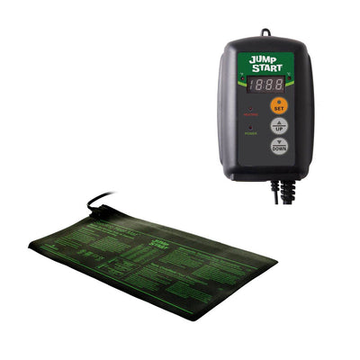 Hydrofarm MT10006 + MTPRTC Jump Start Hydroponic Heat Mat and Temp Controller