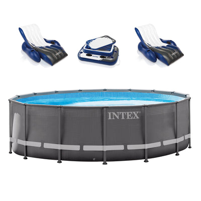 Intex 16' x 48" Ultra Frame Swimming Pool Set w/ 1500 GPH Krystal Clear Pump