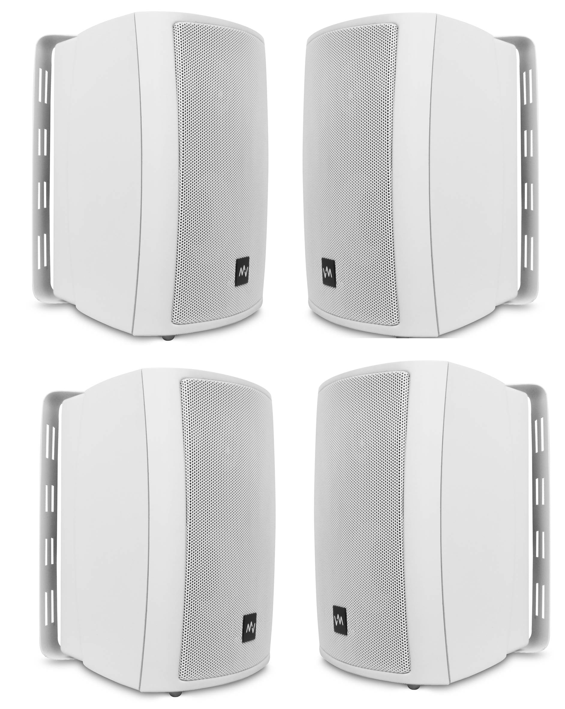 4) VM Audio SR-WOD6 White Waterproof Indoor/Outdoor Patio Porch Speakers (Four)