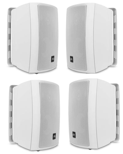 4) VM Audio SR-WOD6 White Waterproof Indoor/Outdoor Patio Porch Speakers (Four)