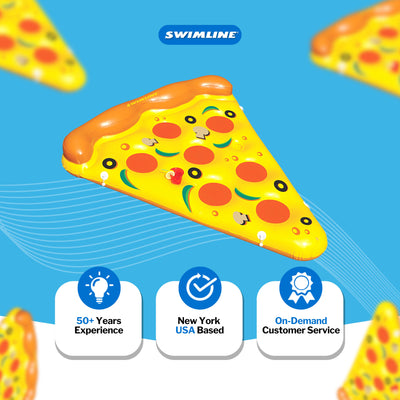 Swimline 90645 Pool Inflatable Pizza Slice Float Raft Water (Open Box) - VMInnovations