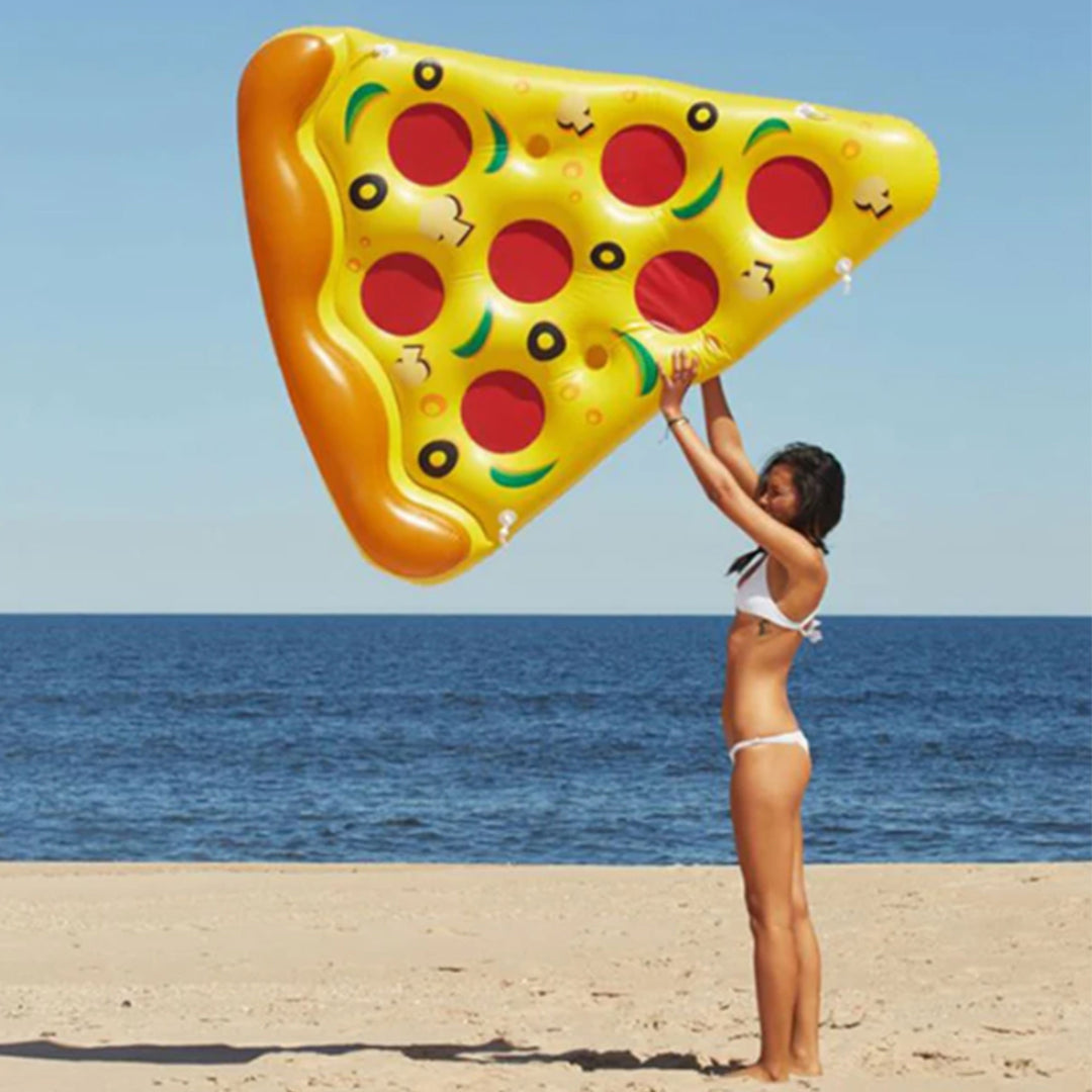 Swimline Giant 72" Inflatable Pizza Slice Swimming Pool Floating Water Raft