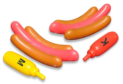 Swimline Swimming Pool Hot Dog Battle Inflatable Float Fun Kids Toys (Open Box)