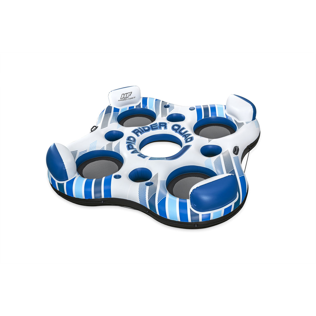 Bestway Hydro-Force Rapid Rider 4 Person Inflatable River Tube Lounger, Blue