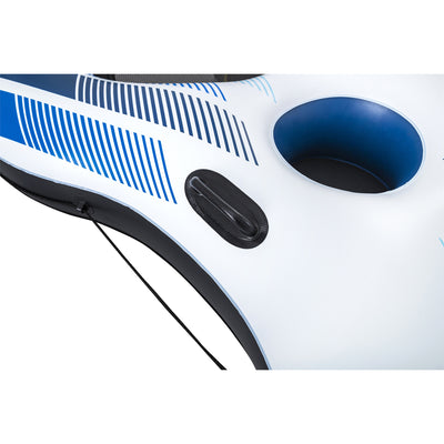 Bestway Hydro-Force Rapid Rider 4 Person Inflatable River Tube Lounger, Blue - VMInnovations