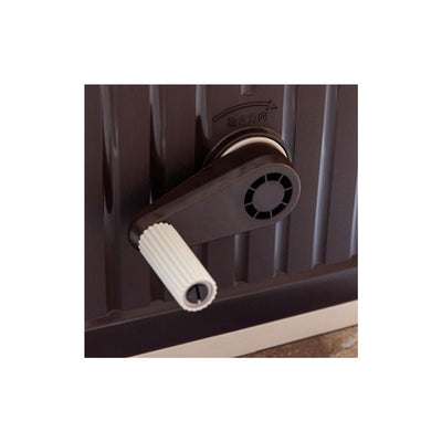 IRIS USA 98.42 Foot Portable Mobile Hose Reel Storage Caddy with Nozzle, Brown