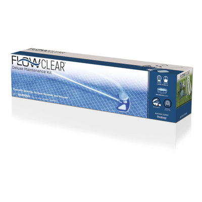 Bestway 24ft x 12ft x 52in Pool Set w/ Pool Vacuum & Maintenance Accessories Kit - VMInnovations
