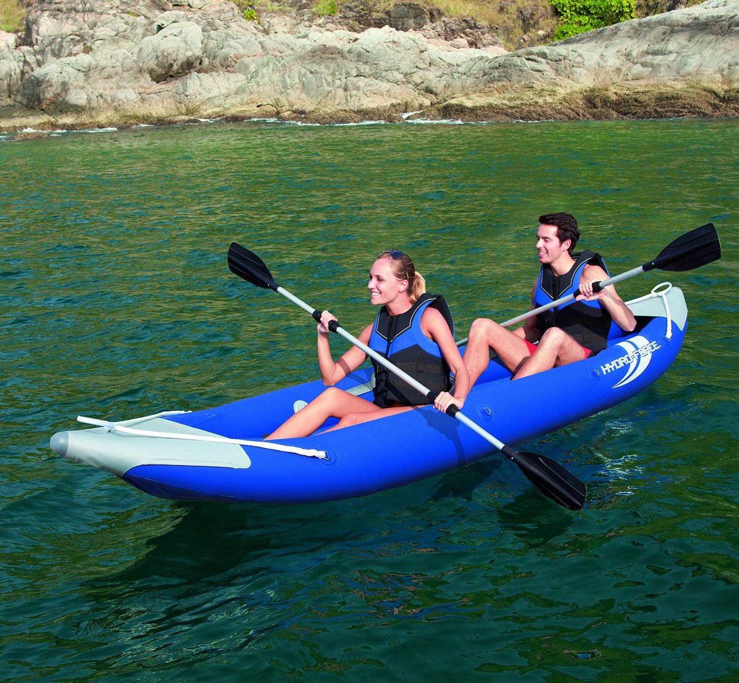 Bestway Bolt X2 Two Person Kayak Boat Raft with Pump and Oars | 65061 - Used