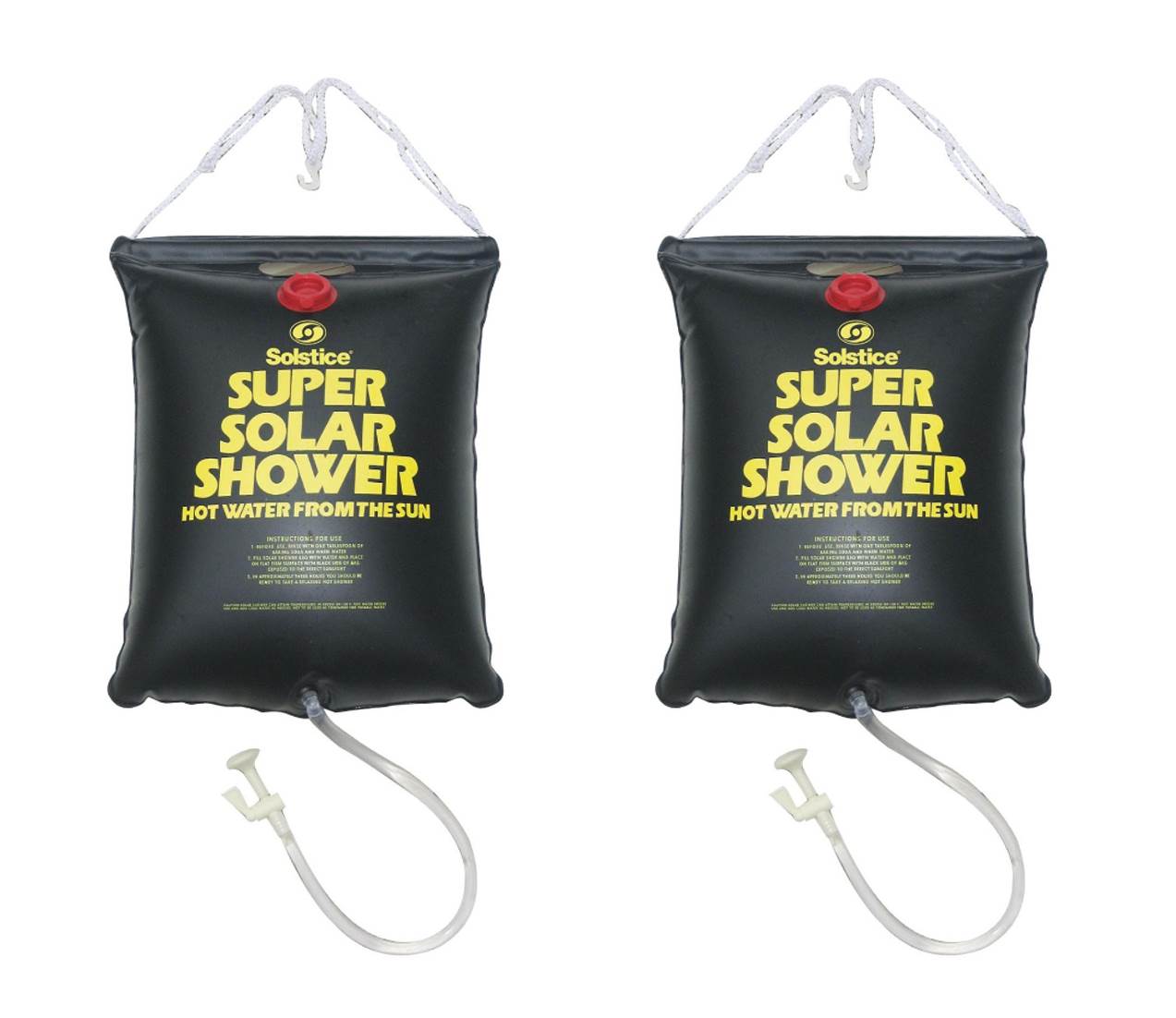 New Solstice 3.75 Gallon Super Solar Sun Backpacking Camping Outdoor Showers (2 Pack)