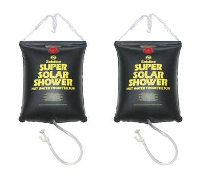 New Solstice 3.75 Gallon Super Solar Sun Backpacking Camping Outdoor Showers (2 Pack)