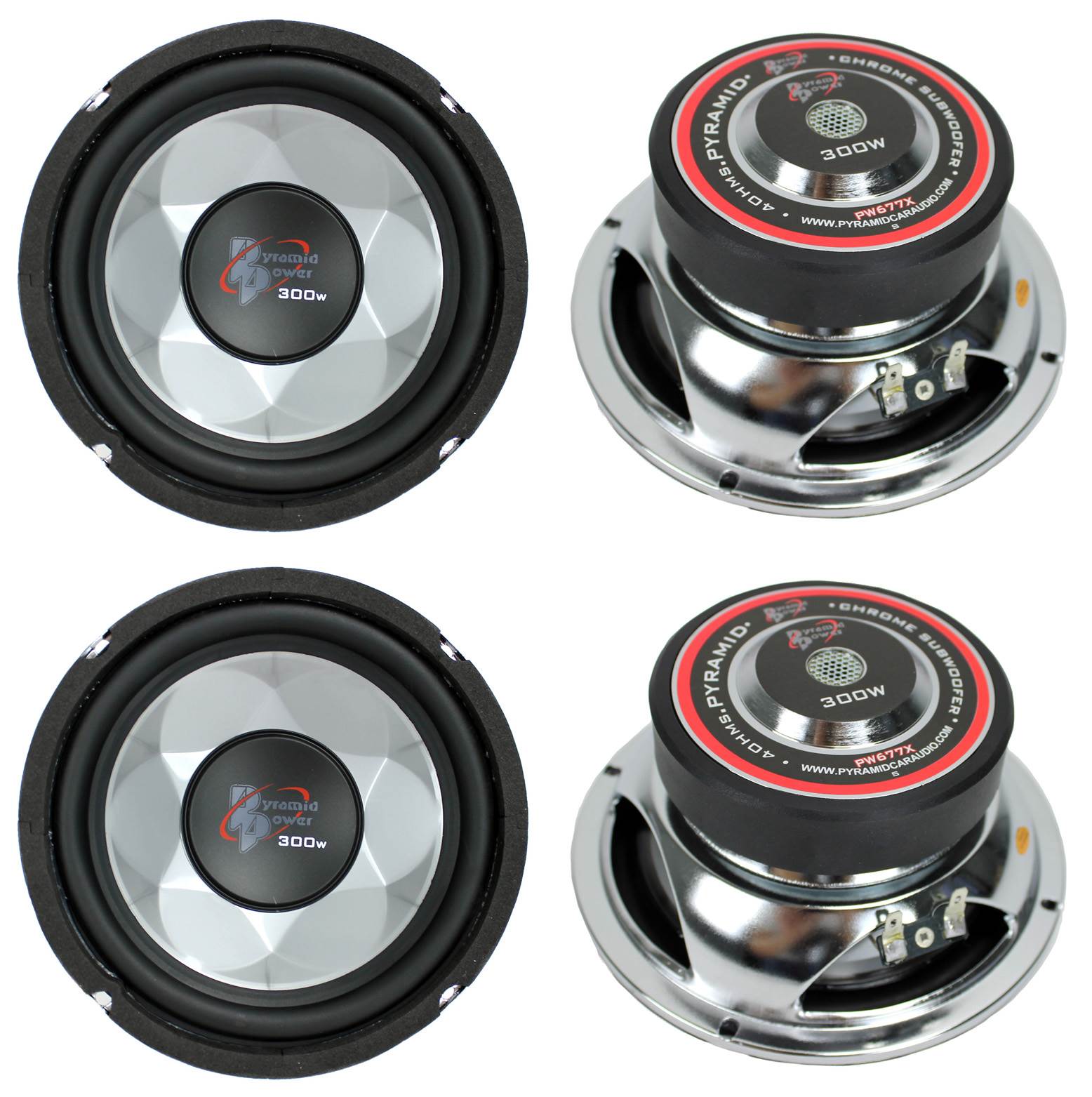 PYRAMID PW677X 1200W 6" Car Audio Subs/Subwoofers Power Woofers Stereo