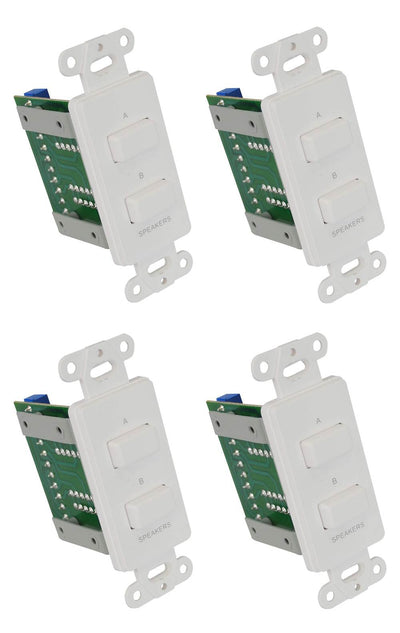 4) New Pyle VCS2 In-Wall Speakers A/B Source Selector Switch Control Audio/Video