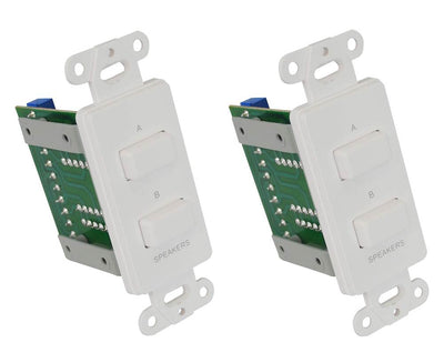 4) New Pyle VCS2 In-Wall Speakers A/B Source Selector Switch Control Audio/Video