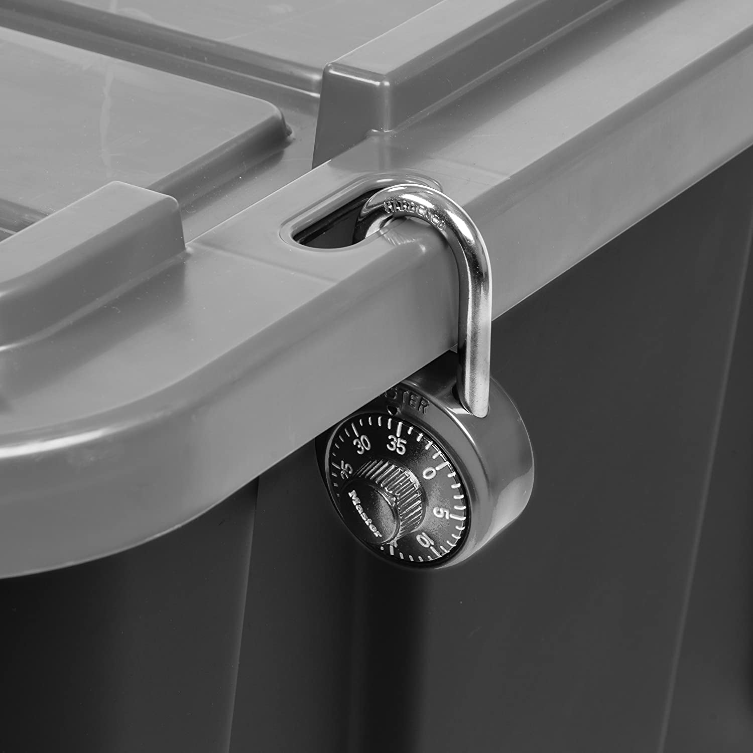 IRIS USA 27 Gallon Stackable Utility Storage Tote with Secure Lid Black (2 Pack)