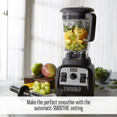 Weston 58914 Professional 64 Ounce Countertop Blender w/ Recipe Book, Black