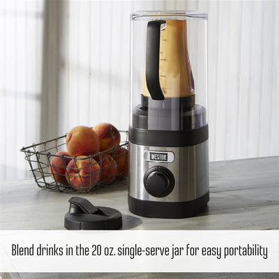 Weston 32 Ounce Blender with Personal To Go Jar & Blender Bible Recipe Book