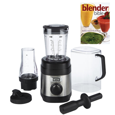 Weston 32 Ounce Blender with Personal To Go Jar & Blender Bible Recipe Book