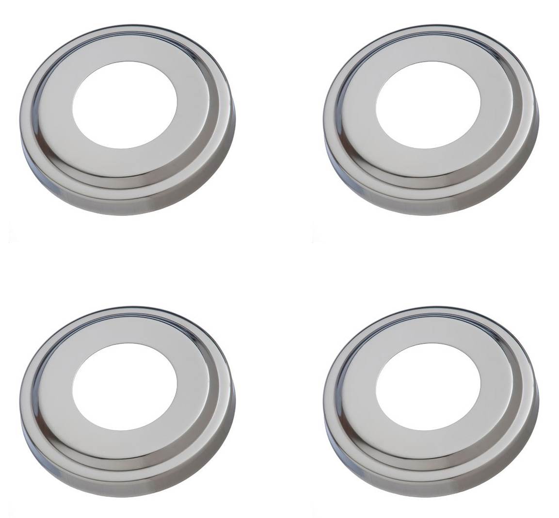 4) Swimline 87904 Replacement Ladder Stainless Steel Escutcheon Plates In-Ground
