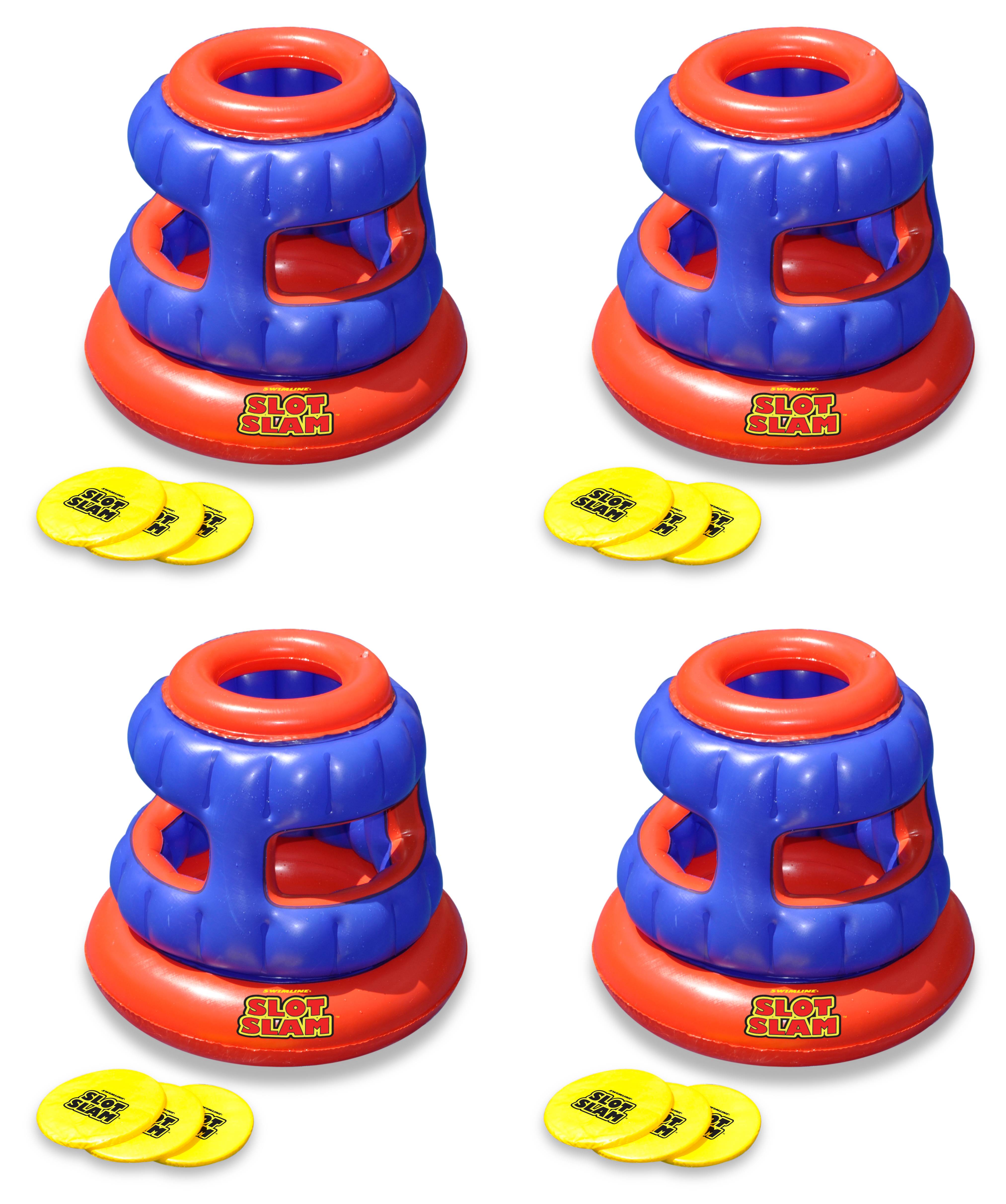 4) Swimline 90286 Slot Slam Disc Toss Inflatable Floating Swimming Pool Games