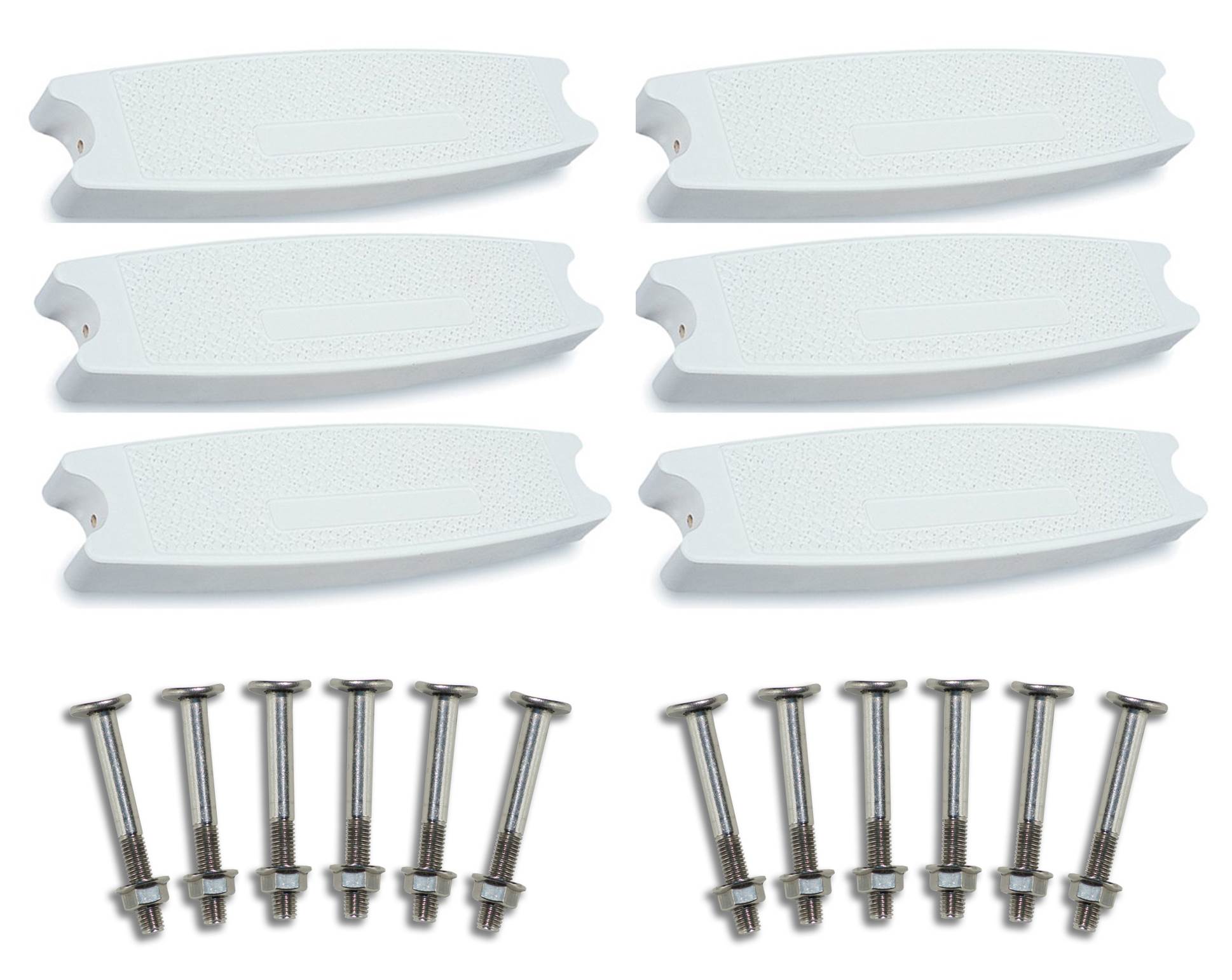 6) Hydrotools 87901 Pool Ladder Steps + 2) Stainless Steel Bolts Hardware Sets