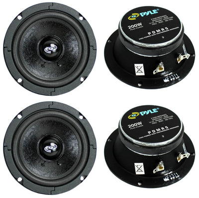 4) Pyle Pro PDMR5 5" 800W Car DJ/Home Mid Bass MidRange Speakers Drivers Audio - VMInnovations