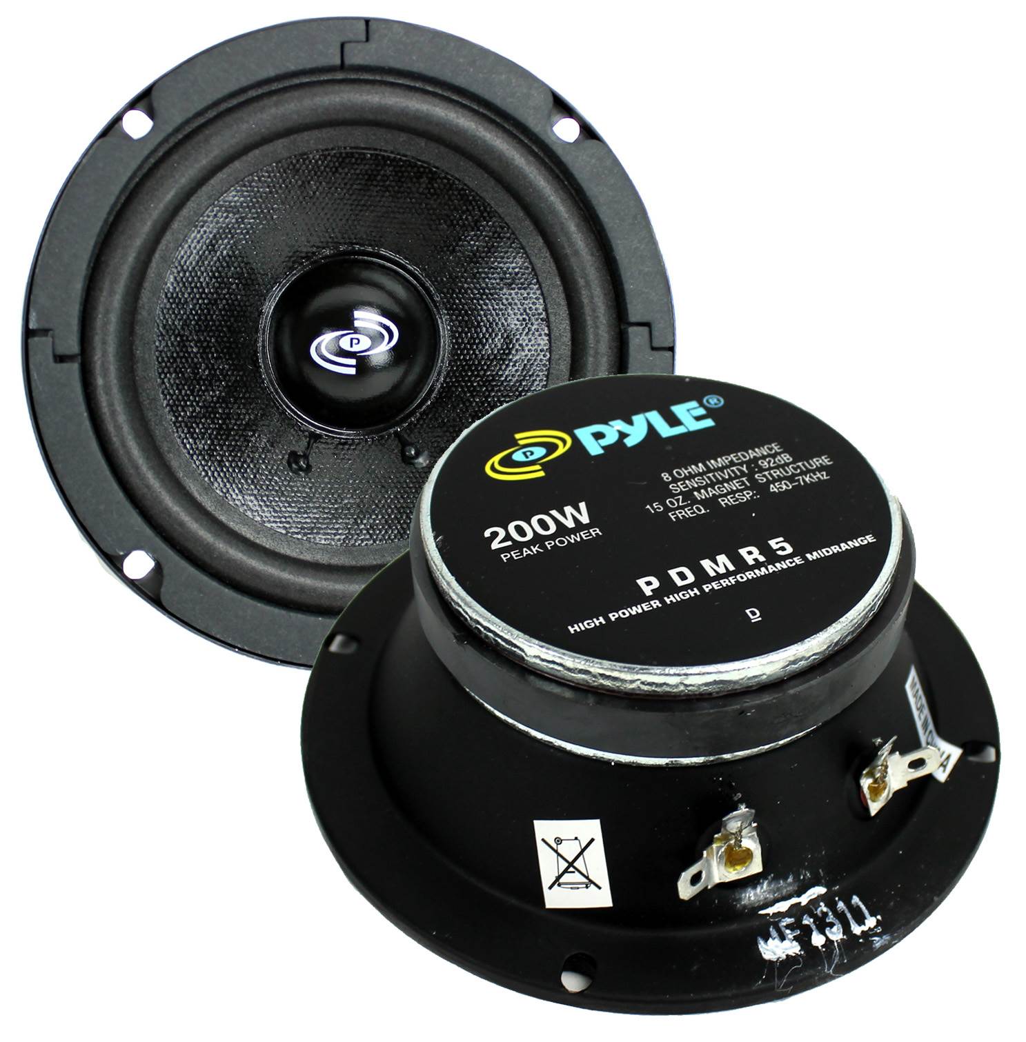 4) Pyle Pro PDMR5 5" 800W Car DJ/Home Mid Bass MidRange Speakers Drivers Audio - VMInnovations