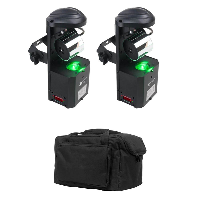 American DJ Inno Pocket Roll LED Mini Barrel Mirrored Scannner Lights + Bag