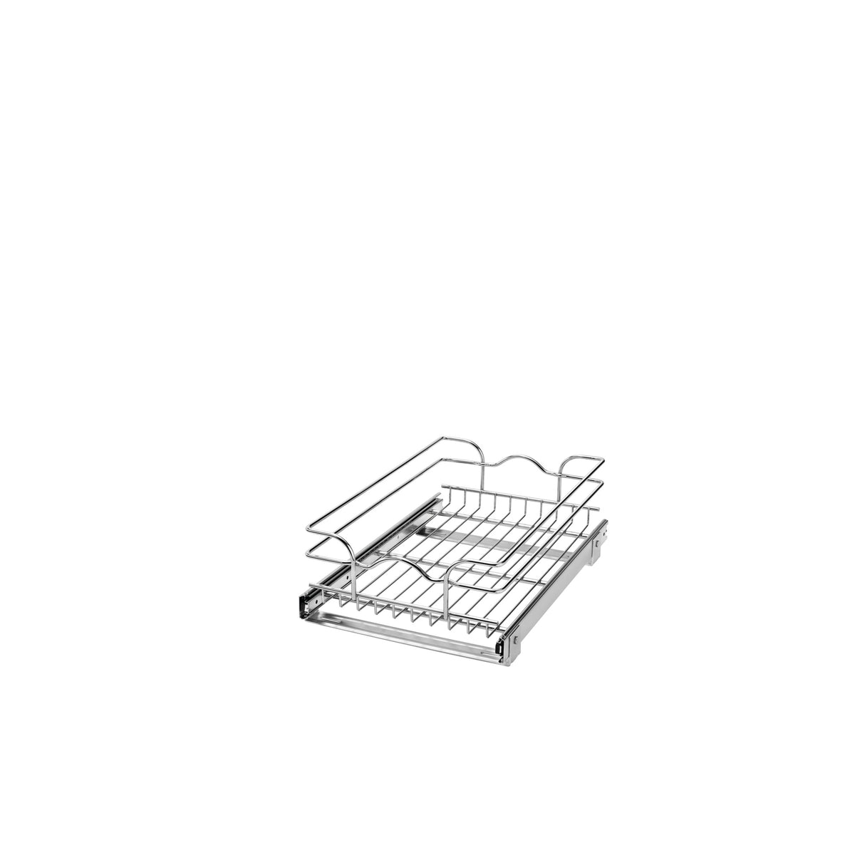 Rev-A-Shelf 12 Inch Chrome Single Wire Basket Cabinet Organizer (Open Box)