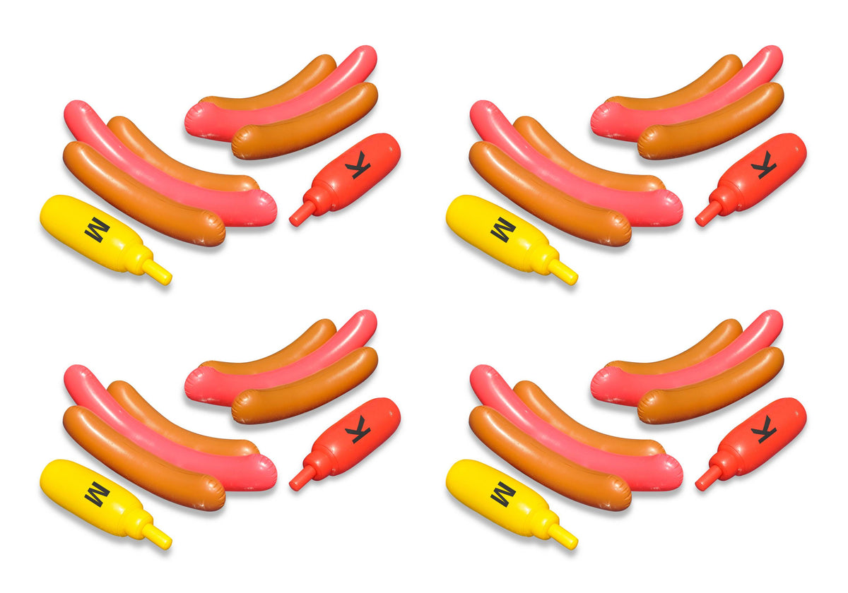 4) NEW Swimline 90842 Swimming Pool HotDog Battle Sets Inflatable Fun Kids Toys