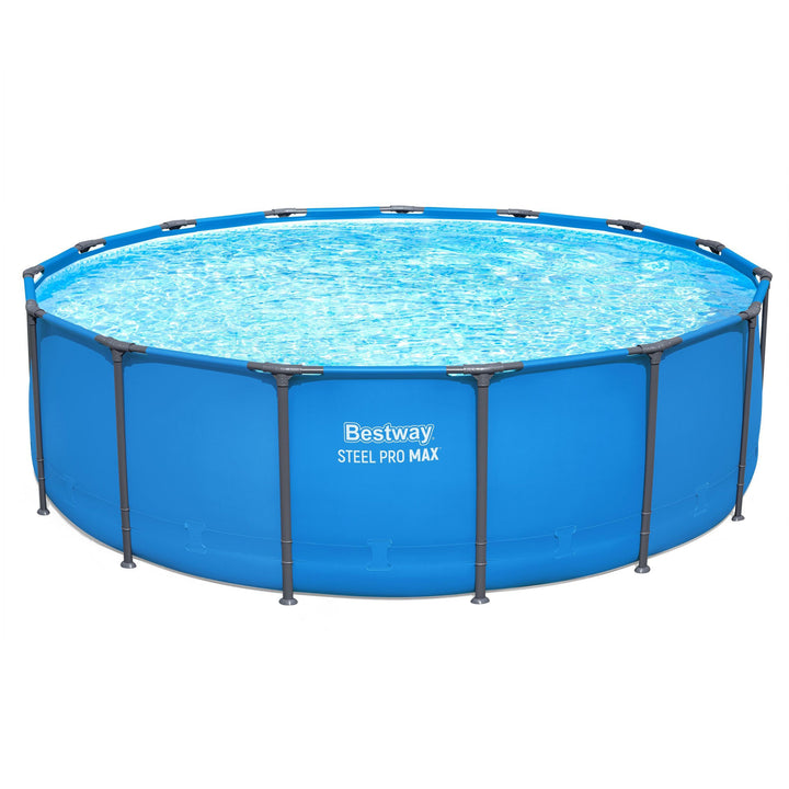 Bestway Steel Pro MAX 15'x48" Backyard Round AboveGround Swimming Pool(Open Box) - VMInnovations